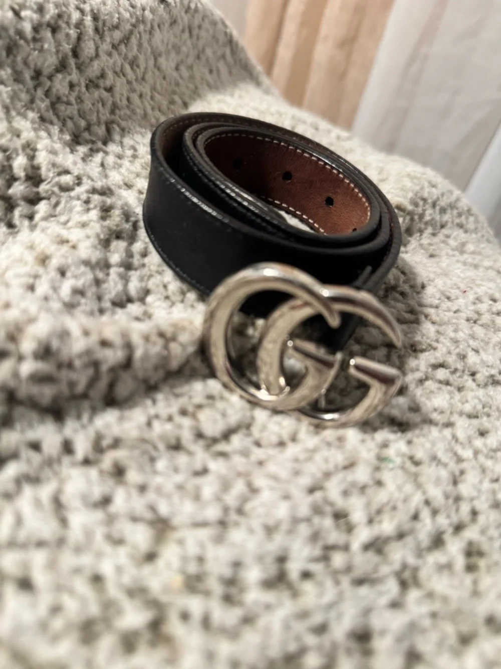 Authentic Gucci Black Leather Kid’s Belt